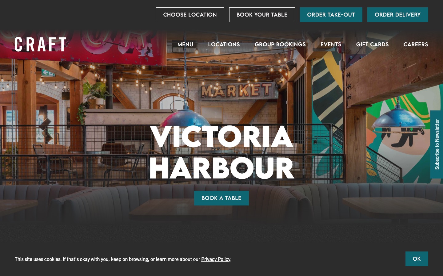 The current homepage